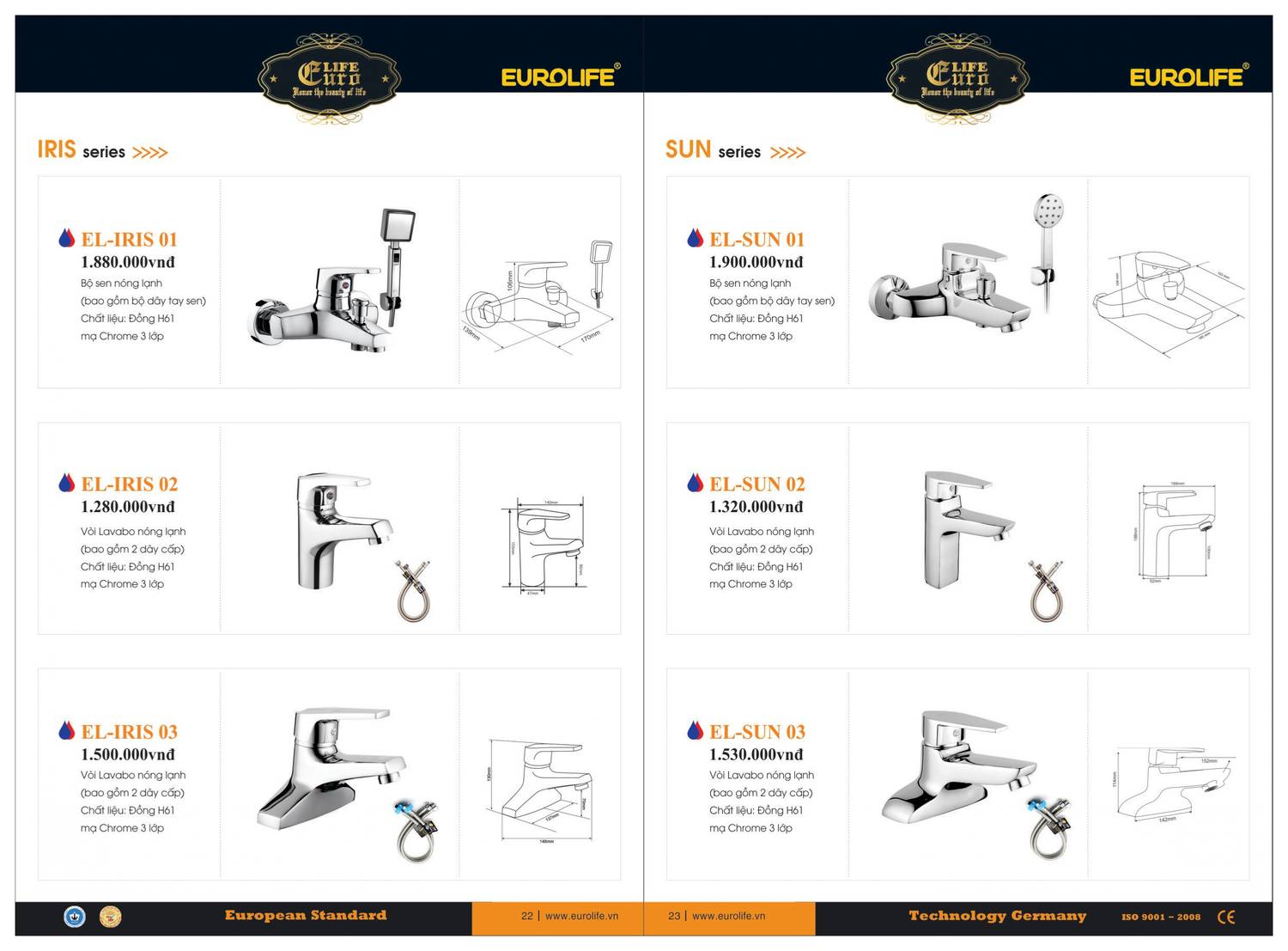 Thiết bị vệ sinh EUROLIFE Catalogue và Bảng giá mới nhất /Page 12